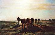 constant troyon Cattle Going to Work;Impression of Morning USA oil painting artist